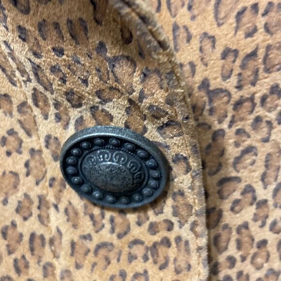 Suede leather, leopard bolero jacket - Picture 6 of 7